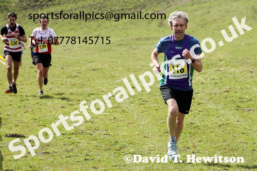 Masters men 2021 NECAA Cross Country Relays, Thornley Farm, Peterlee, Saturday, April 10th. Photo: David T. Hewitson/Sports for All Pics